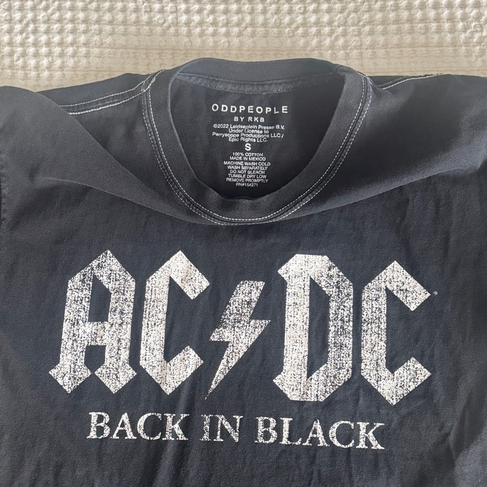 ODDPEOPLE  BY RKB AC/DC Back in Black T-Shirt